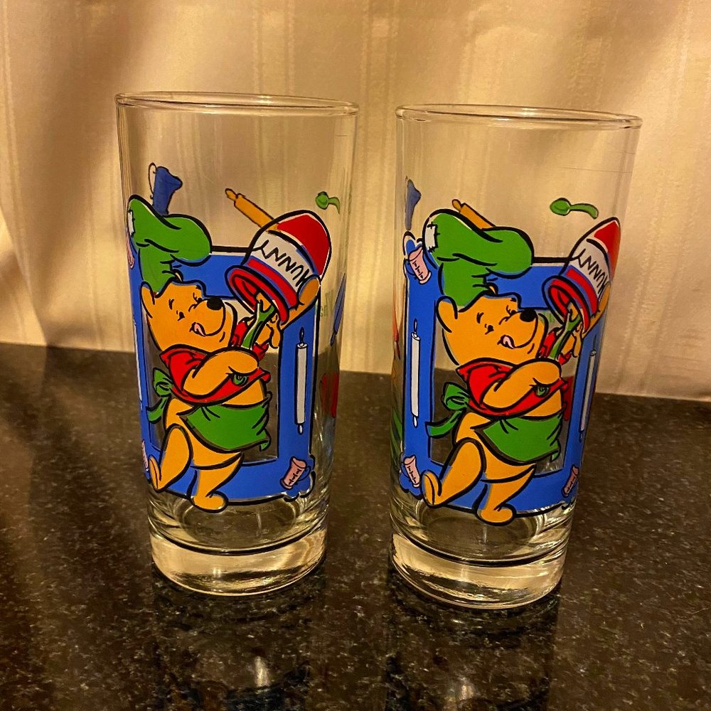 Vintage Winnie the Pooh Drinking Glasses